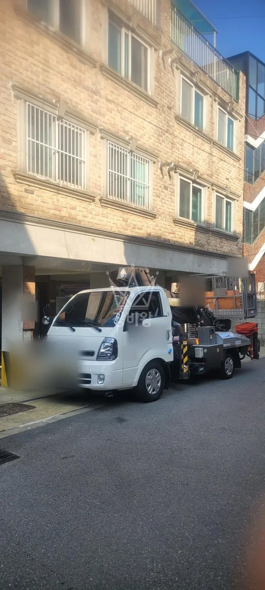 서울 마포구 도화동 스카이차 외벽 작업 작업 현장