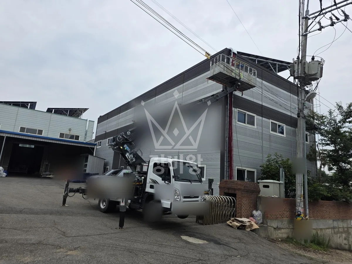 경기 화성시병점구 황계동 스카이차 철골 작업 현장