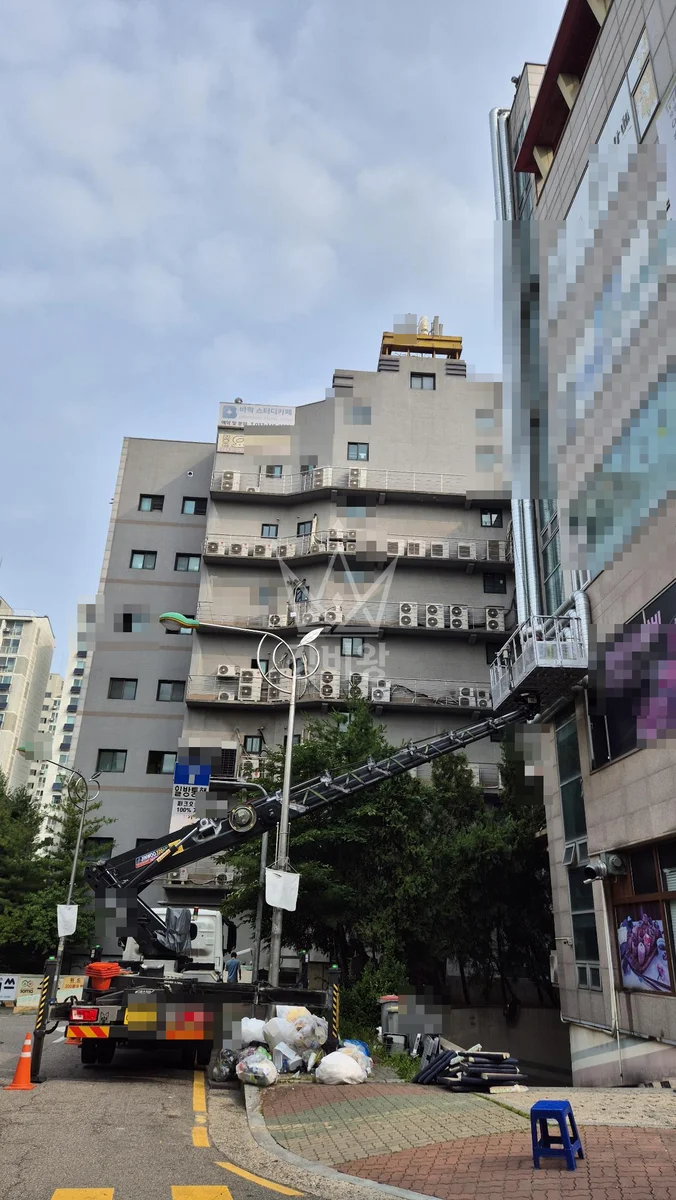 경기 안산시상록구 월피동 스카이차 외벽 작업 작업 현장