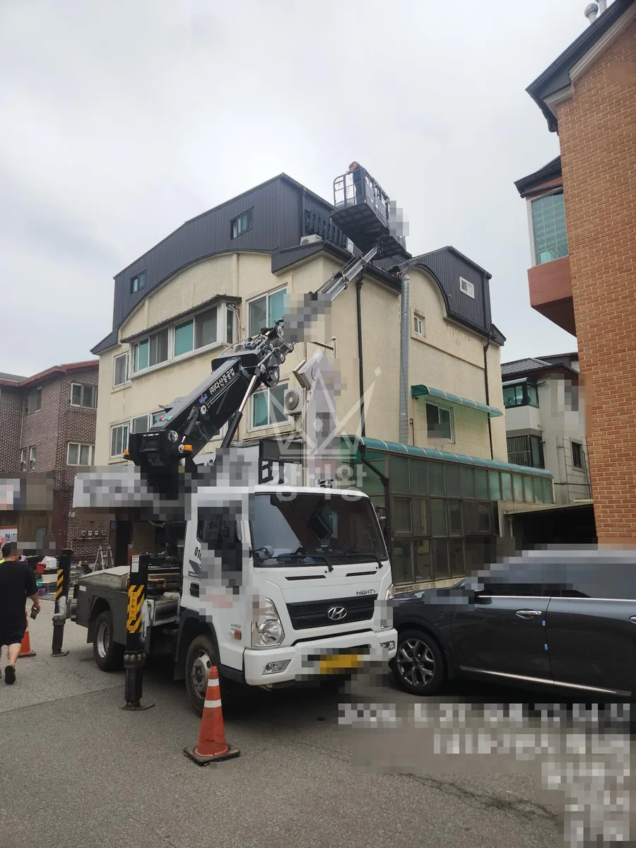 경기 안산시단원구 스카이차 CCTV 작업 현장