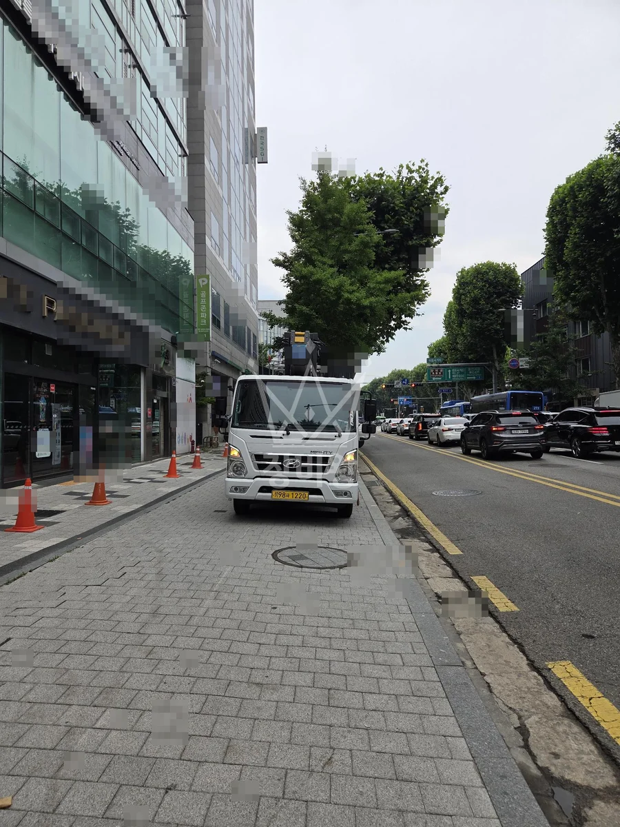 서울 종로구 연지동 스카이차 외벽 작업 작업 현장