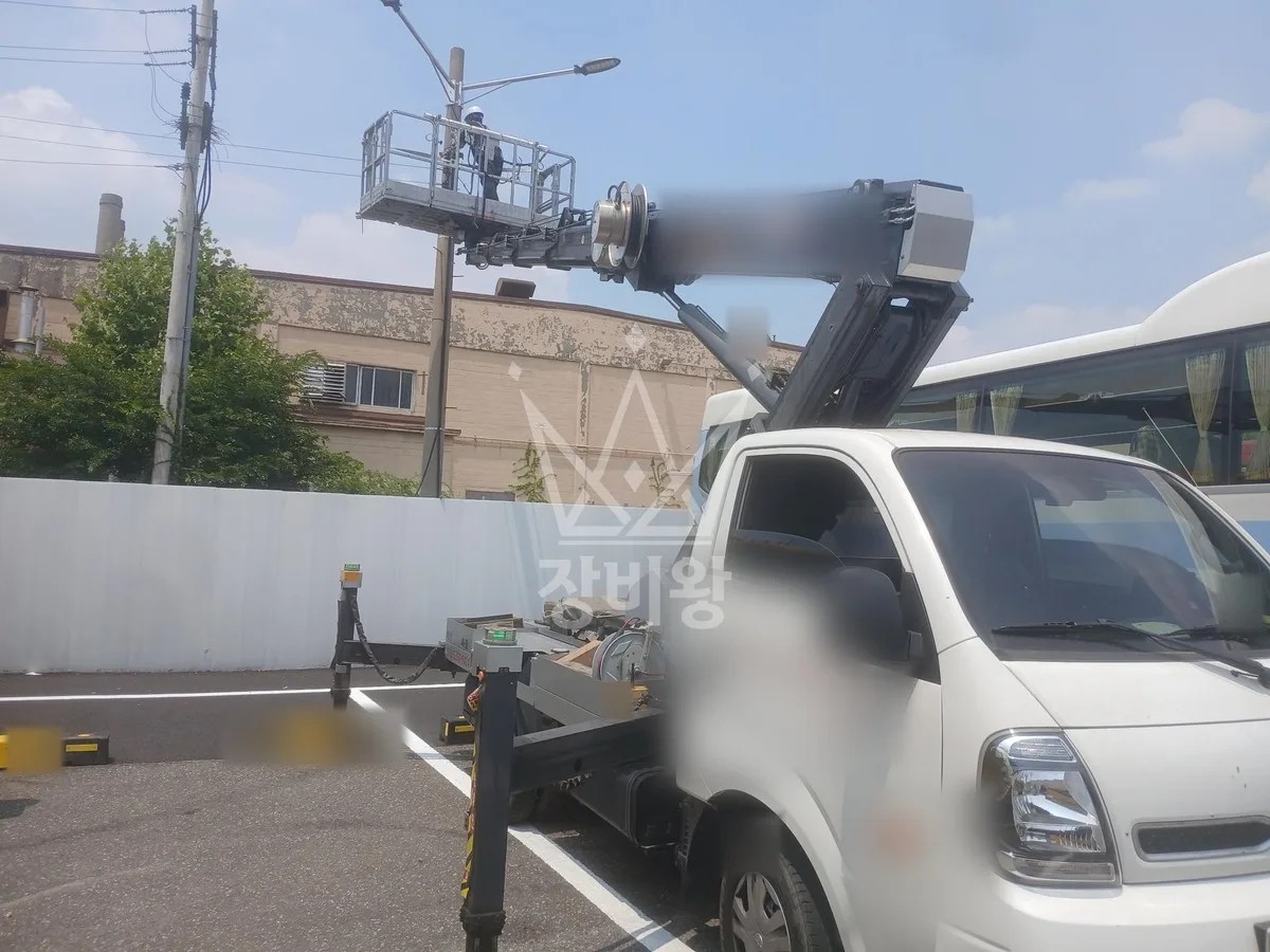 인천 부평구 스카이차 에어컨 작업 현장