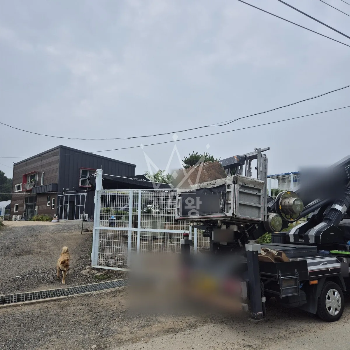 경기 용인시 스카이차 에어컨 작업 현장