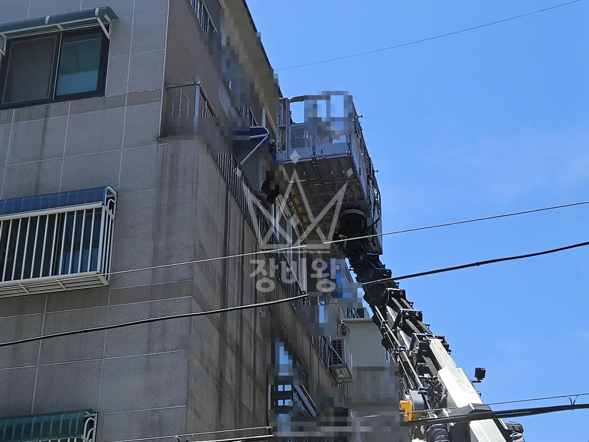 제주 서귀포시 대정읍 스카이차 에어컨 작업 현장