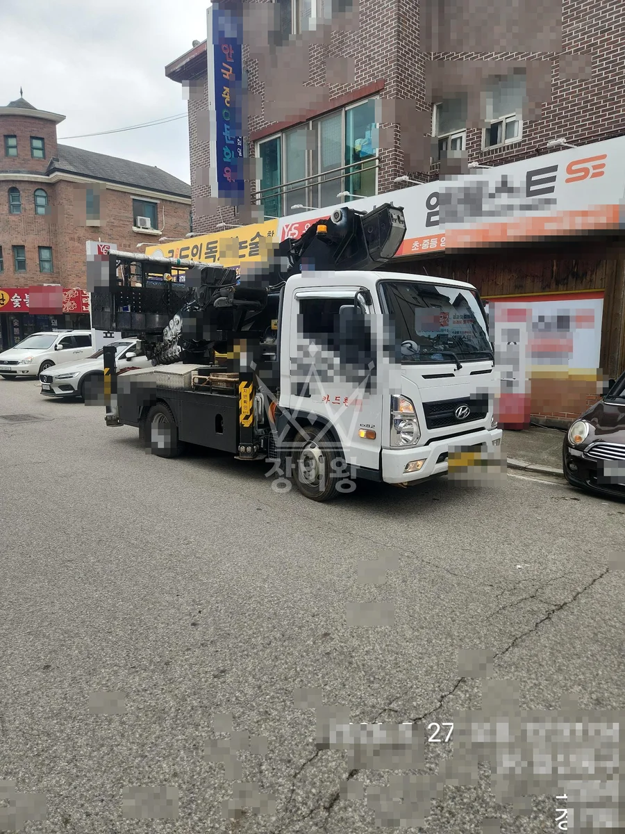 경기 연천군 왕징면 고장리 스카이차 외벽 작업 작업 현장