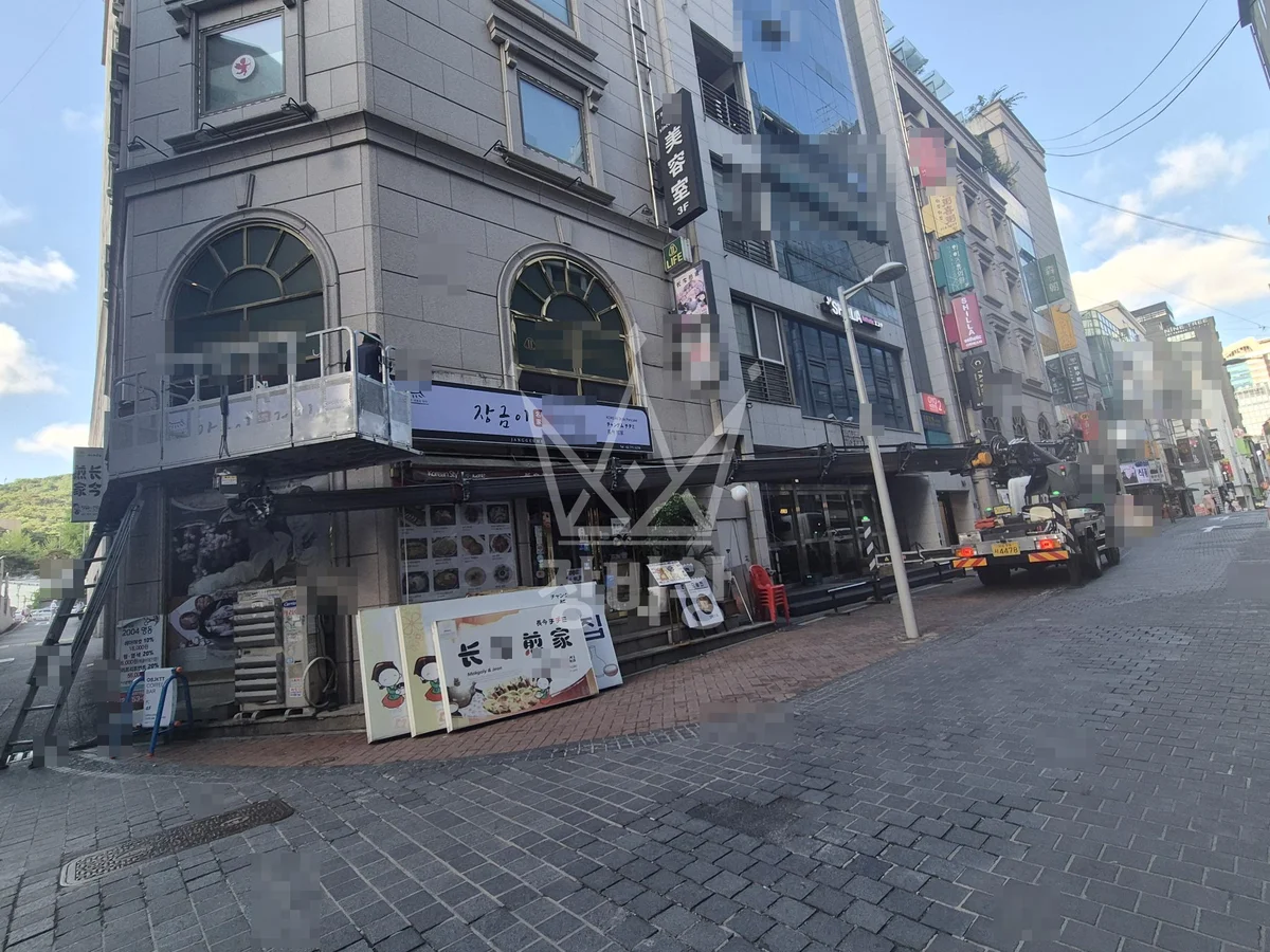 서울 중구 만리동2가 스카이차 간판 작업 현장