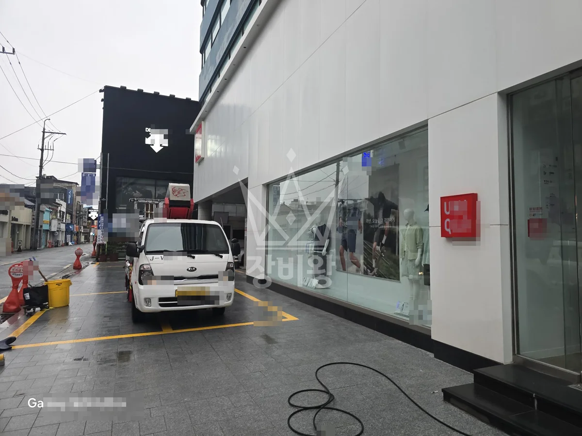 전북 순창군 스카이차 자재 양중 작업 현장