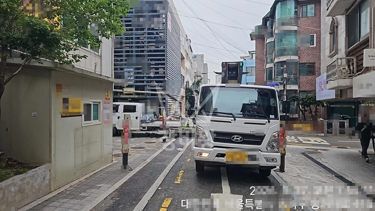 서울 송파구 석촌동 스카이차 간판 작업 현장