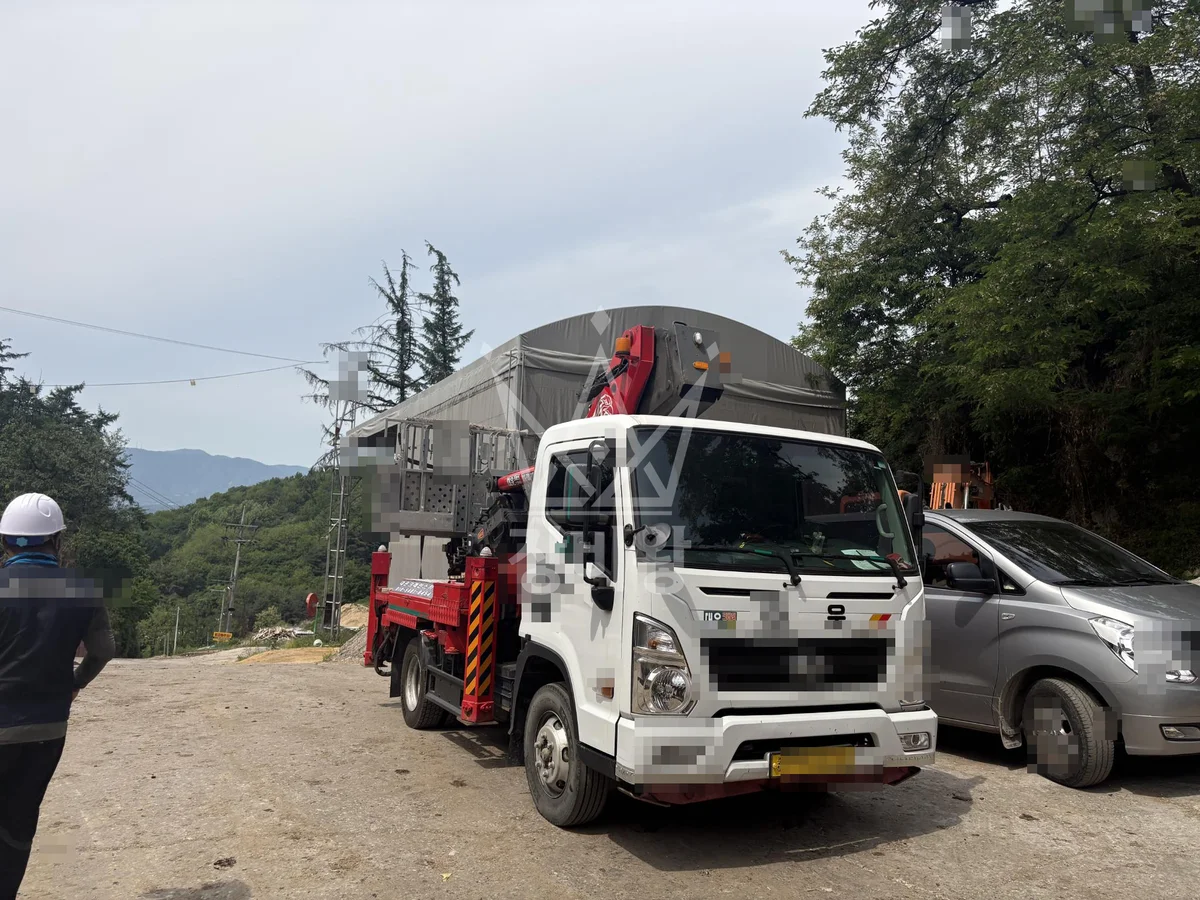 충북 스카이차 CCTV 작업 현장