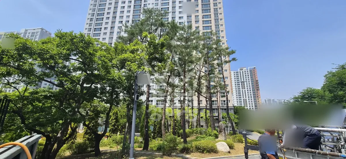 경기 시흥시 방산동 스카이차 외벽 작업 작업 현장