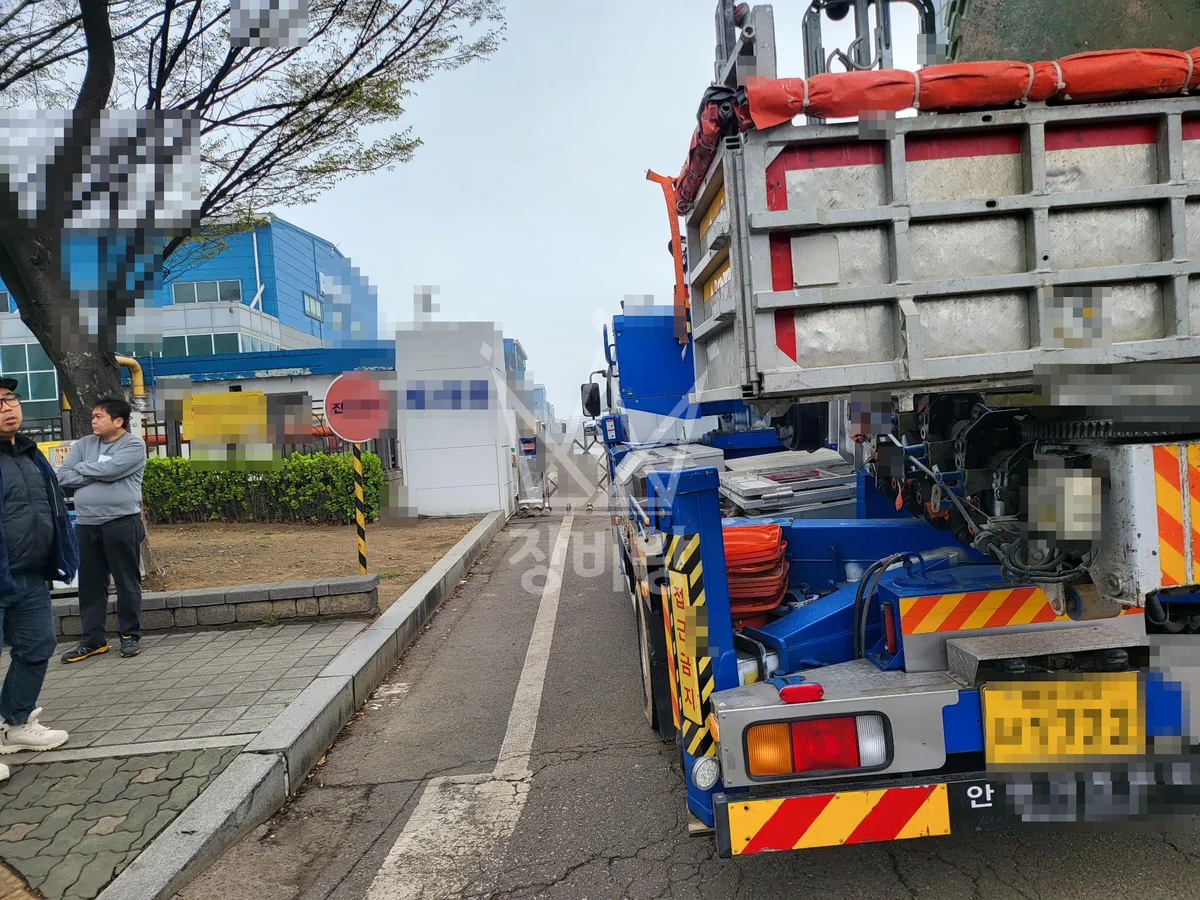 인천 영종구 운북동 스카이차 철골 작업 현장