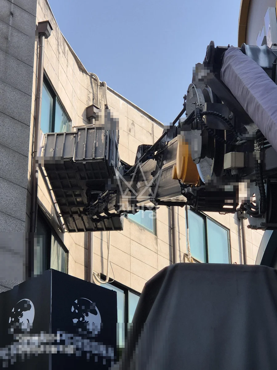 서울 노원구 스카이차 외벽 작업 작업 현장