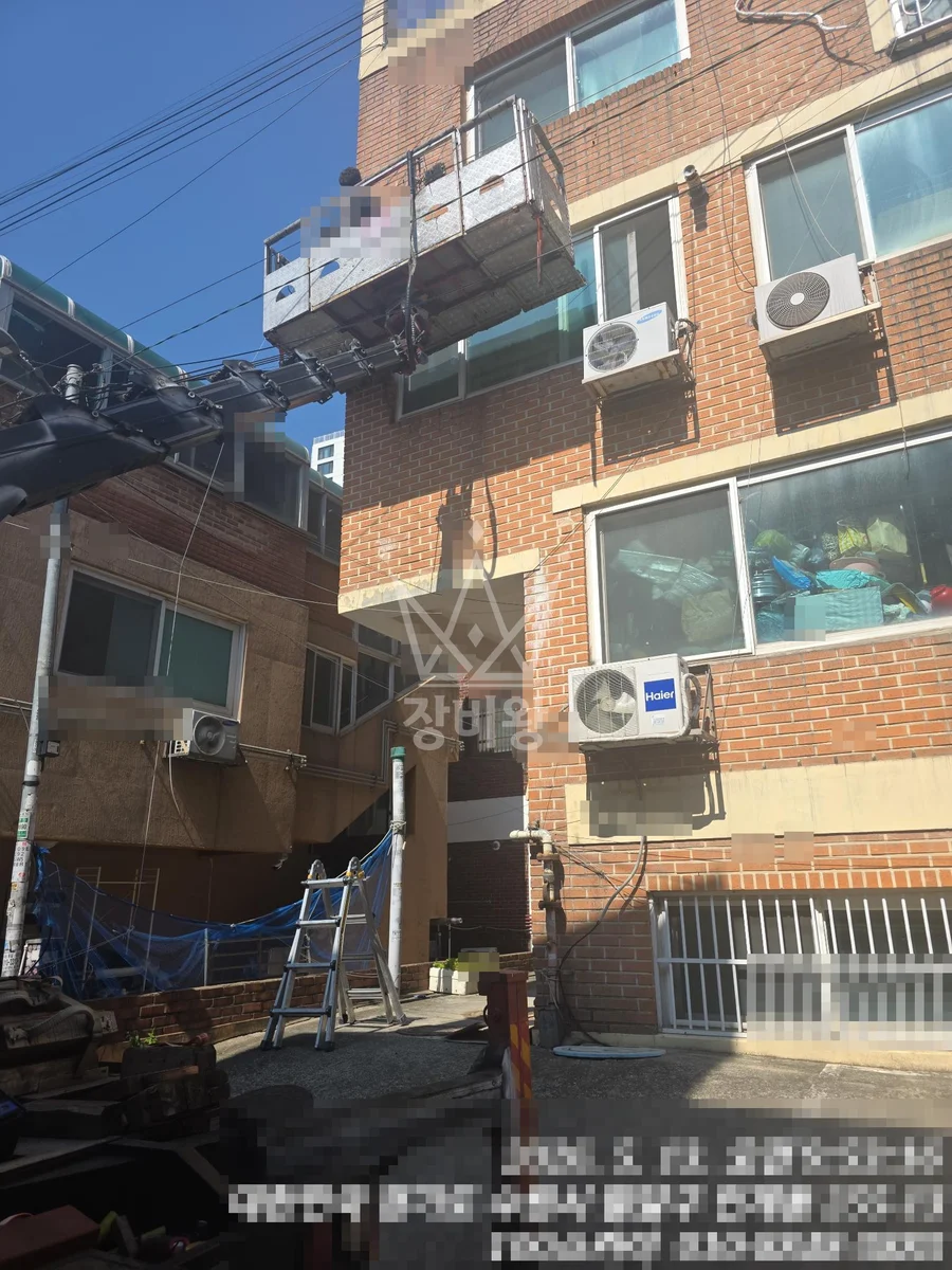 경기 성남시분당구 동원동 스카이차 철골 작업 현장