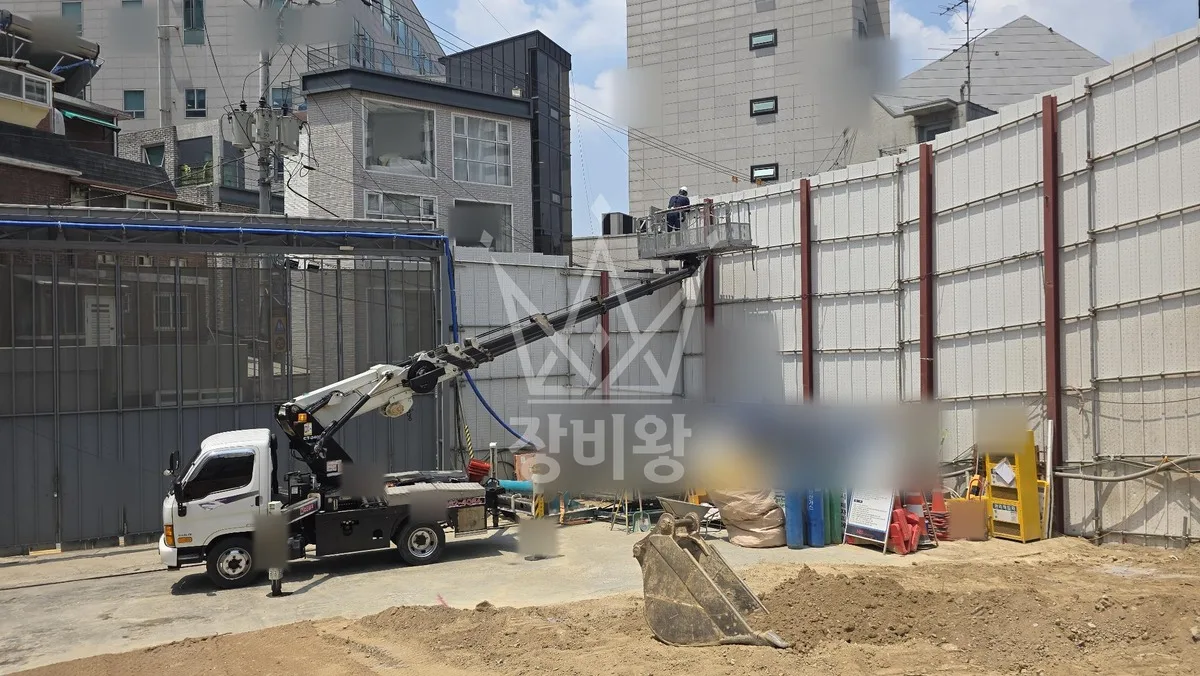 제주 스카이차 지붕 공사 작업 현장