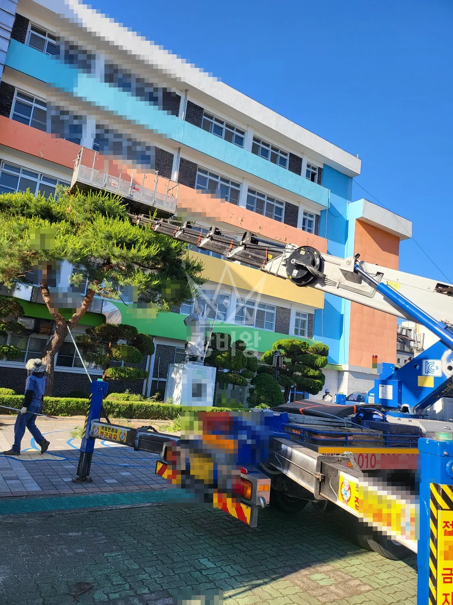 대전 서구 가장동 스카이차 외벽 작업 작업 현장