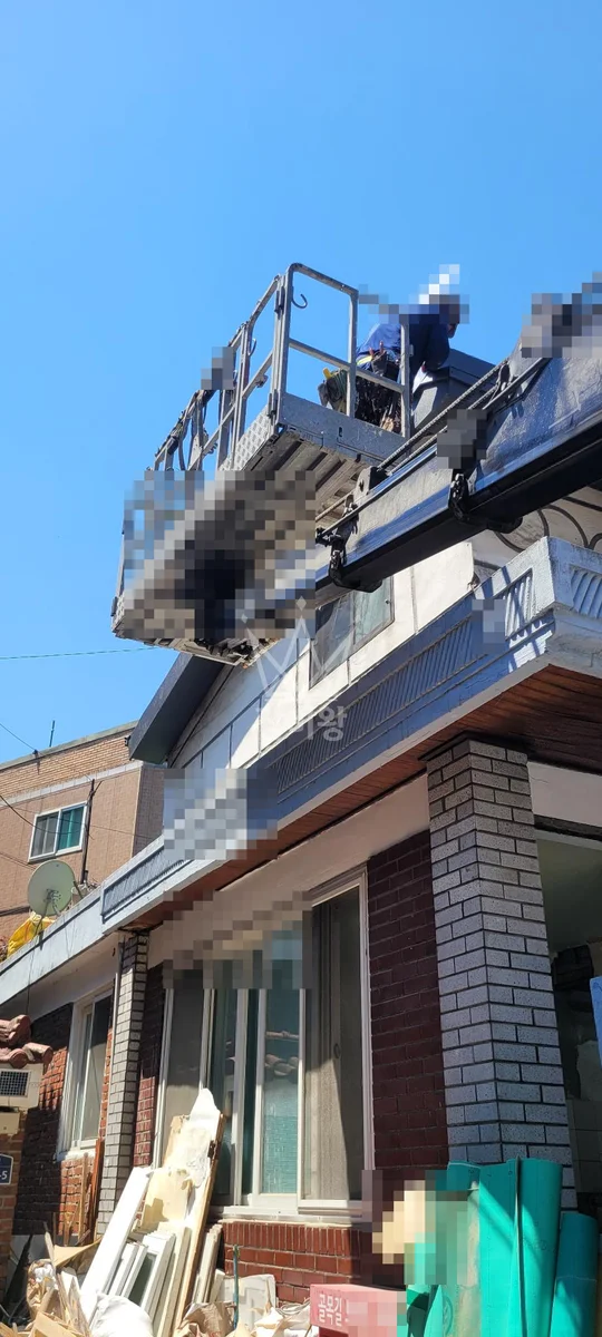 서울 동작구 상도1동 스카이차 외벽 작업 작업 현장