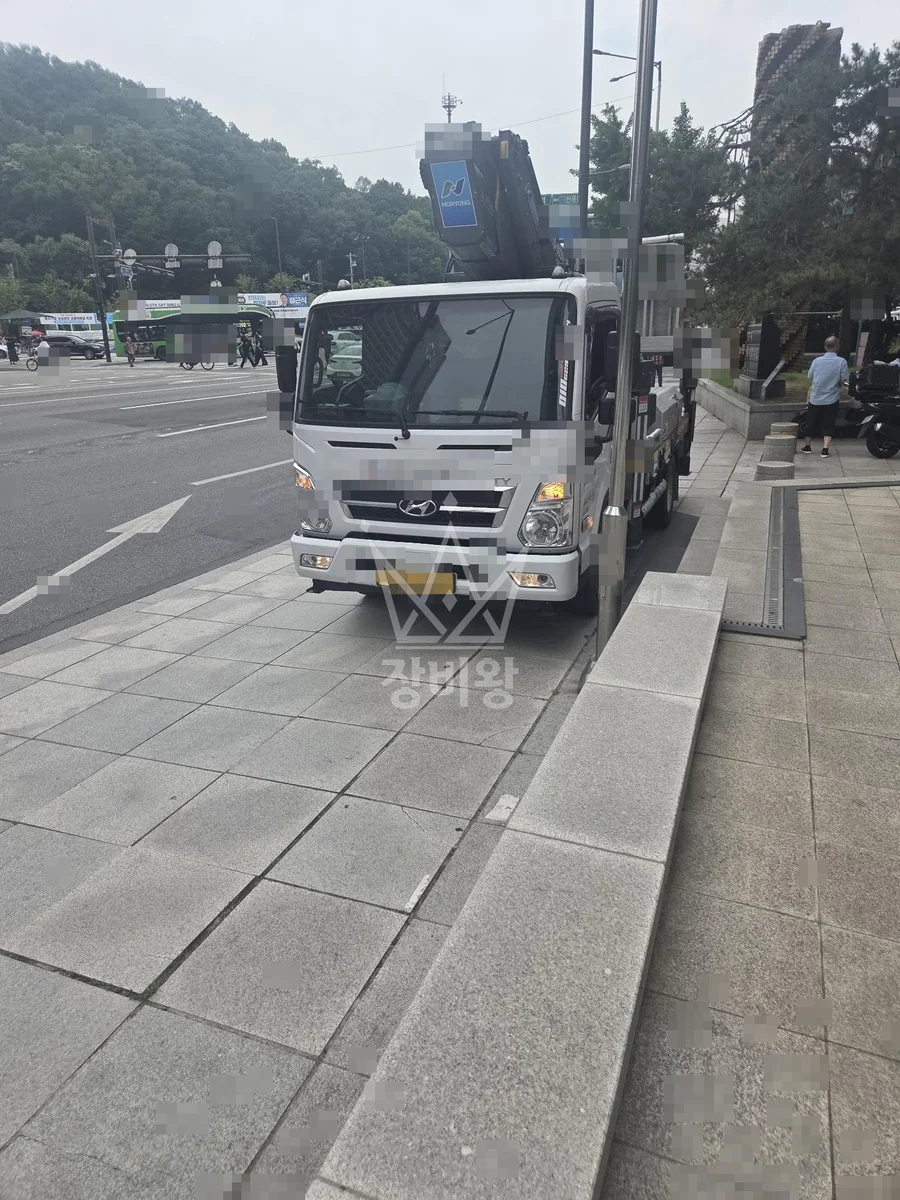 서울 강남구 수서동 스카이차 유리 작업 현장