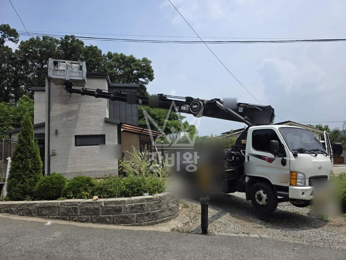 경기 고양시덕양구 대장동 스카이차 에어컨 작업 현장