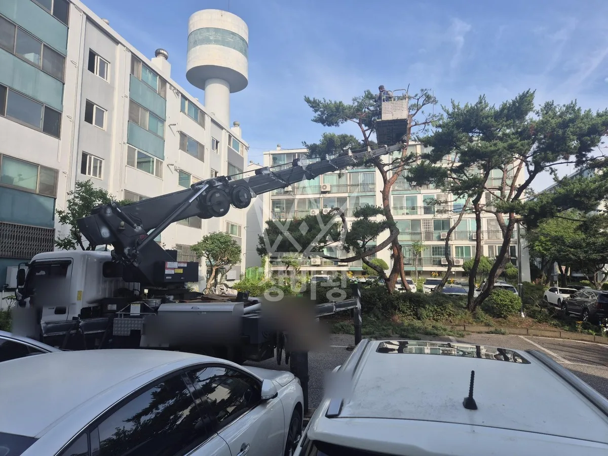 인천 제물포구 도원동 스카이차 외벽 작업 작업 현장