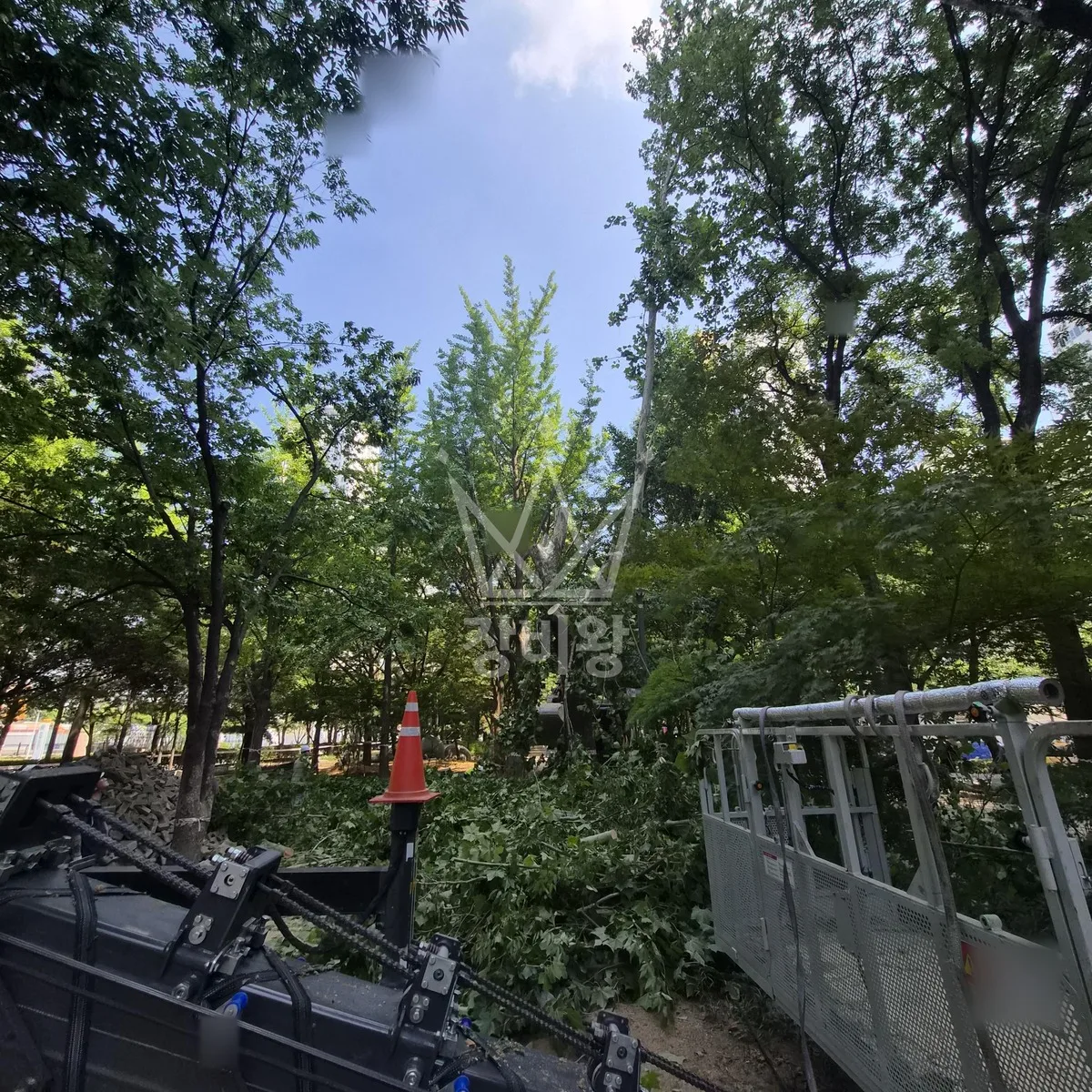 서울 구로구 천왕동 스카이차 외벽 작업 작업 현장