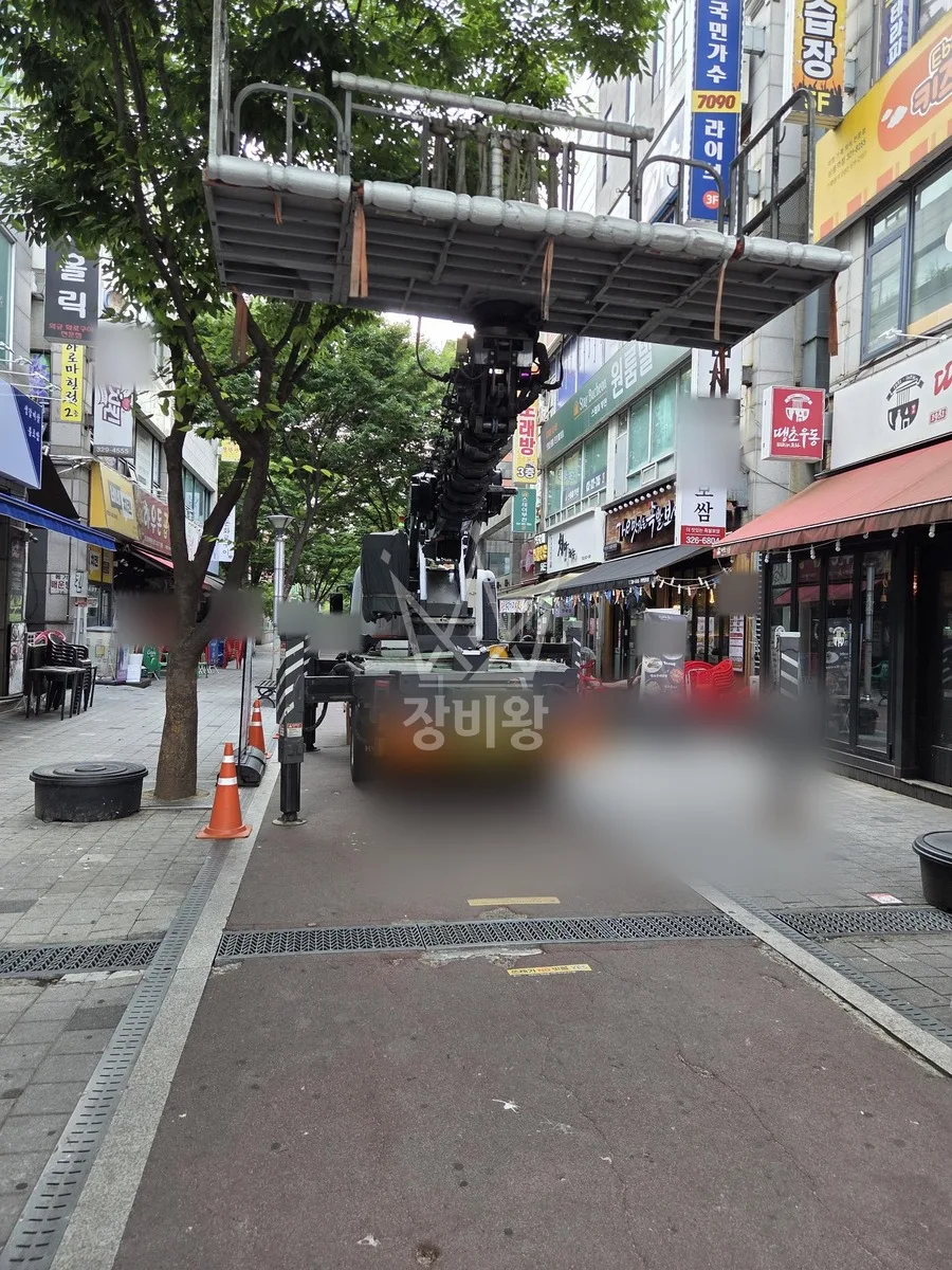 경기 용인시기흥구 스카이차 외벽 작업 작업 현장