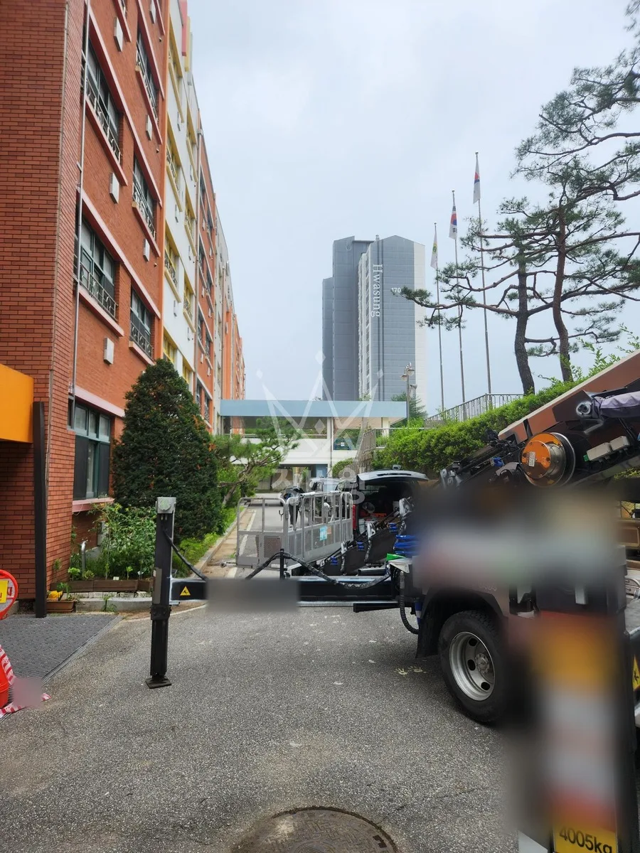 경기 남양주시 일패동 스카이차 지붕 공사 작업 현장