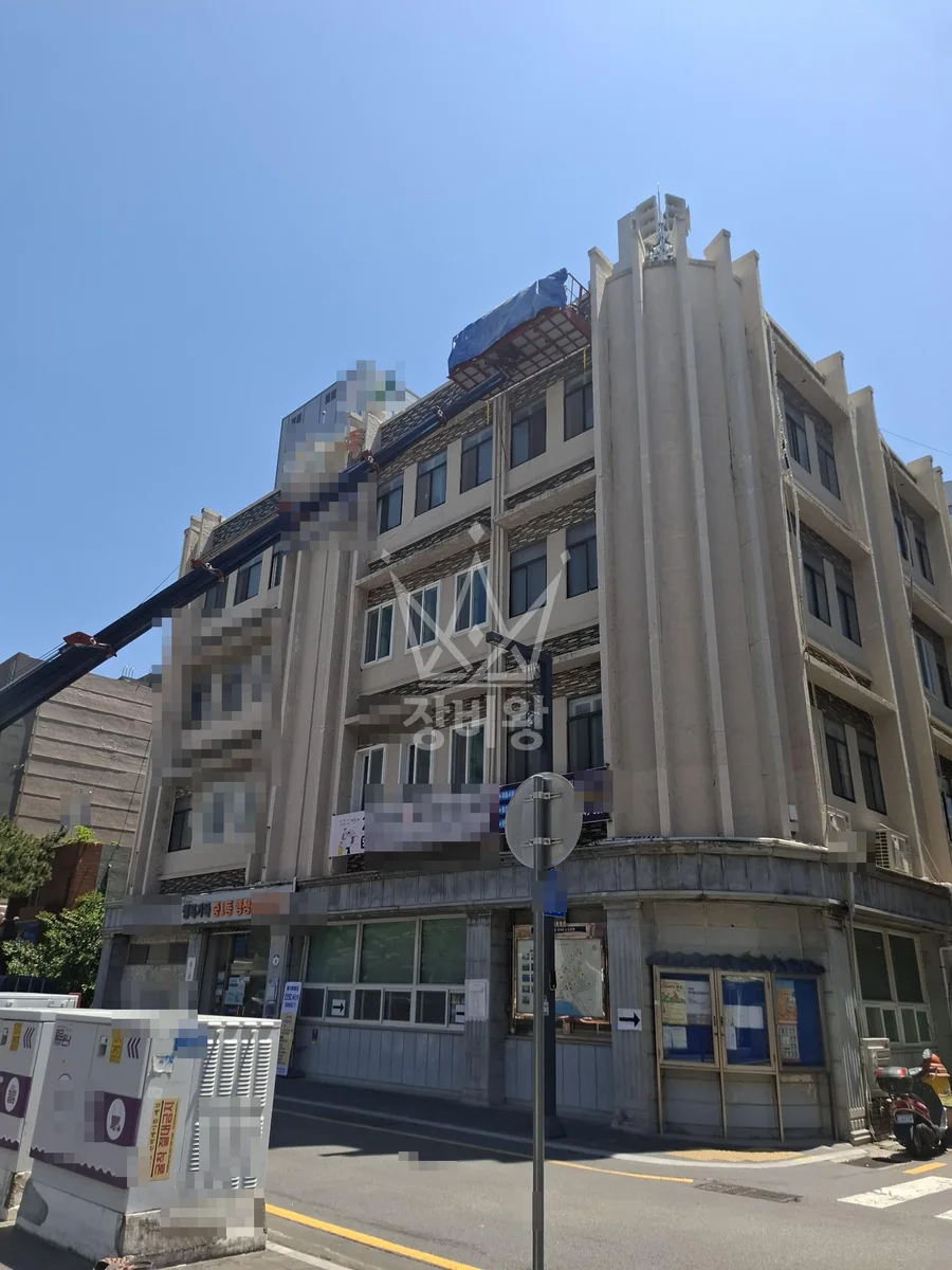 부산 해운대구 스카이차 유리 작업 현장