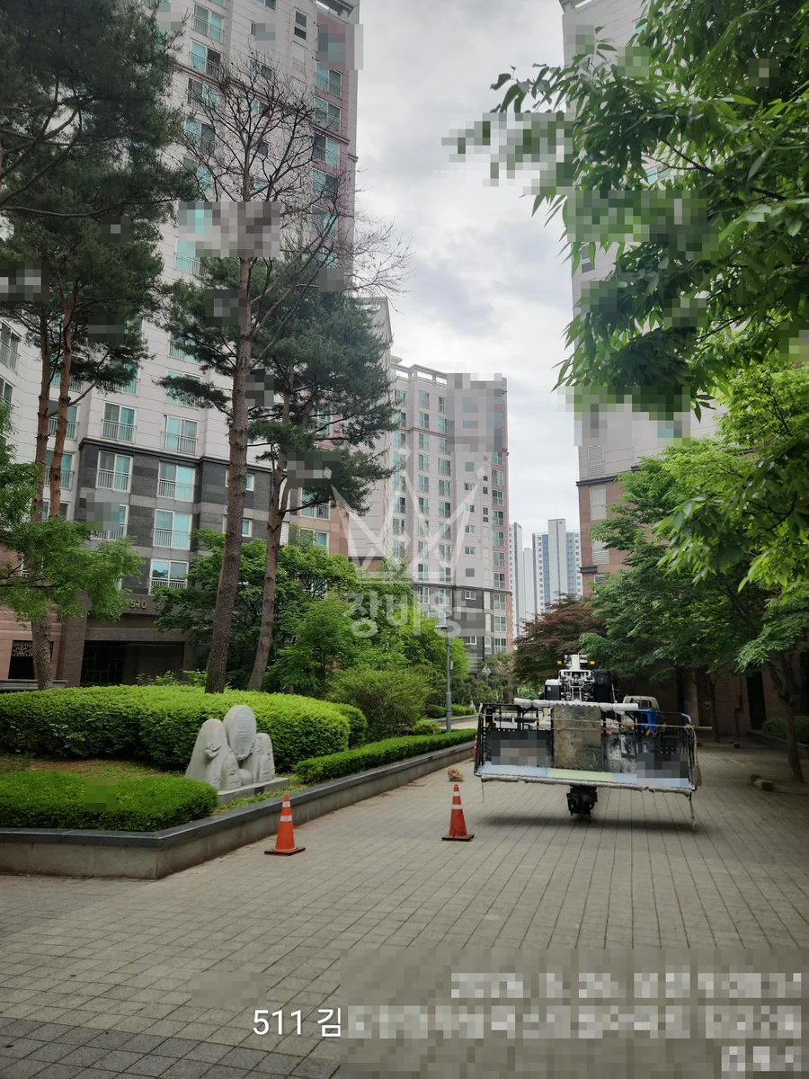 제주 제주시 조천읍 신흥리 스카이차 지붕 공사 작업 현장