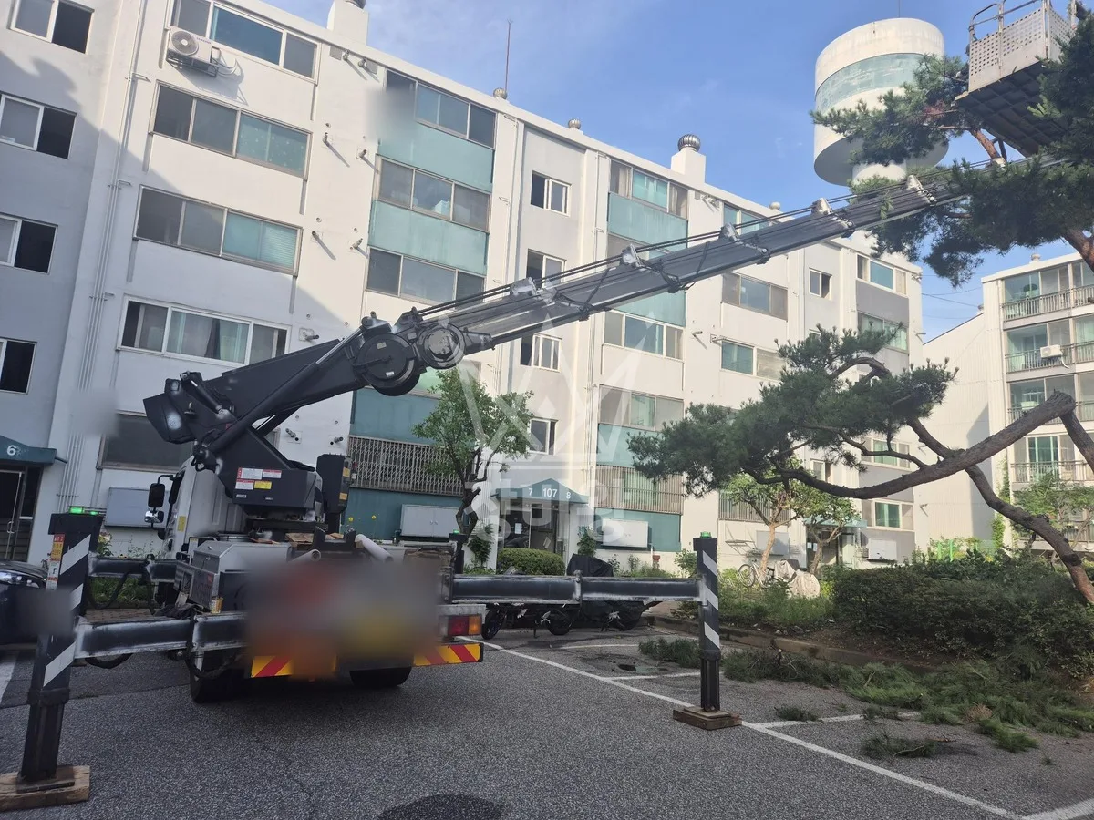 인천 제물포구 송현동 스카이차 에어컨 작업 현장