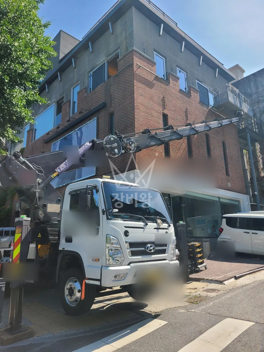 대전 유성구 장동 스카이차 외벽 작업 작업 현장