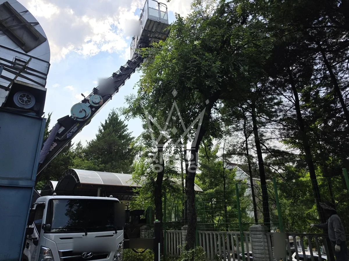 제주 서귀포시 영남동 스카이차 CCTV 작업 현장
