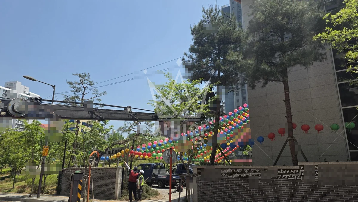 서울 영등포구 당산동 스카이차 외벽 작업 작업 현장