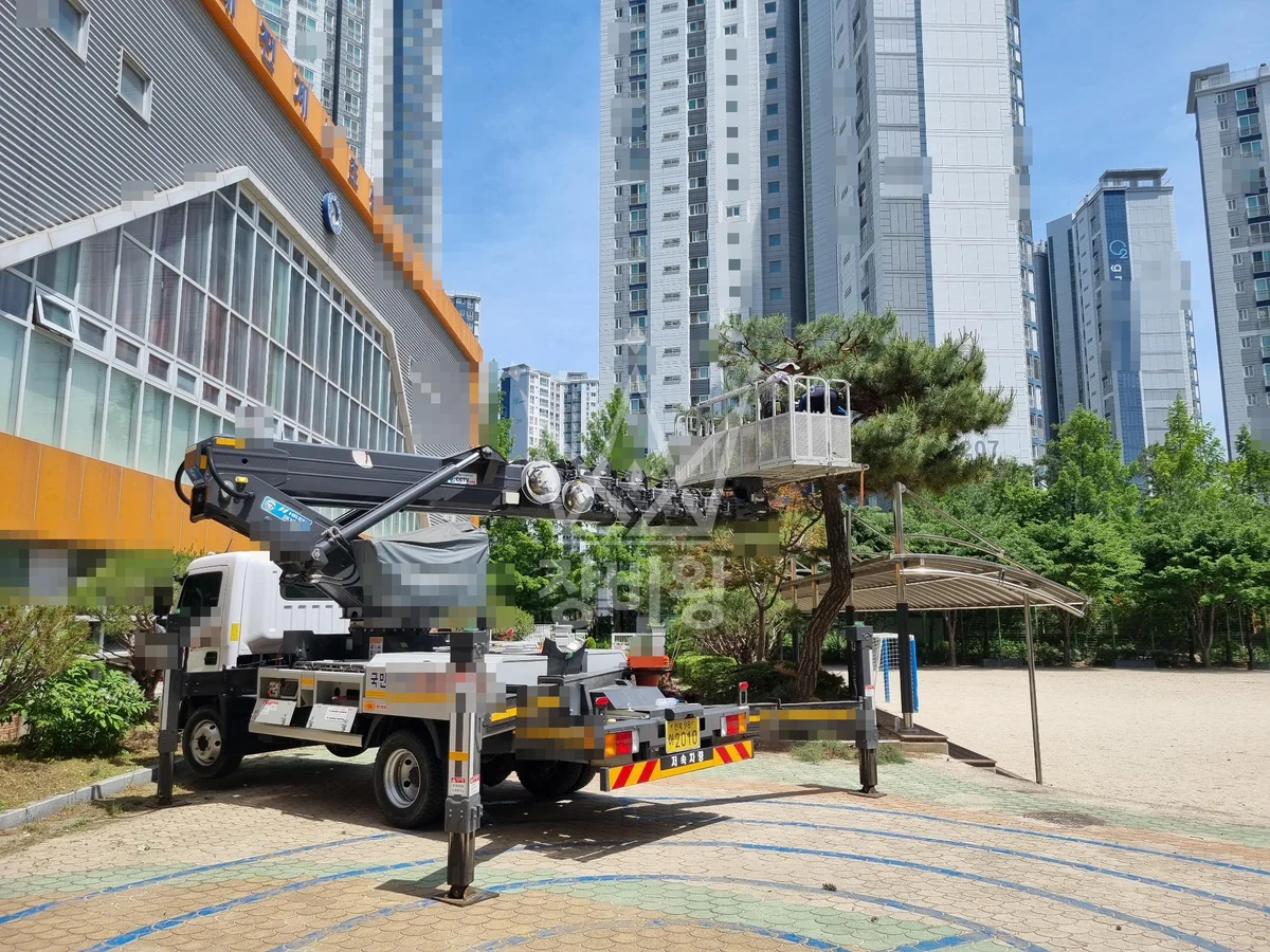대전 유성구 하기동 스카이차 CCTV 작업 현장