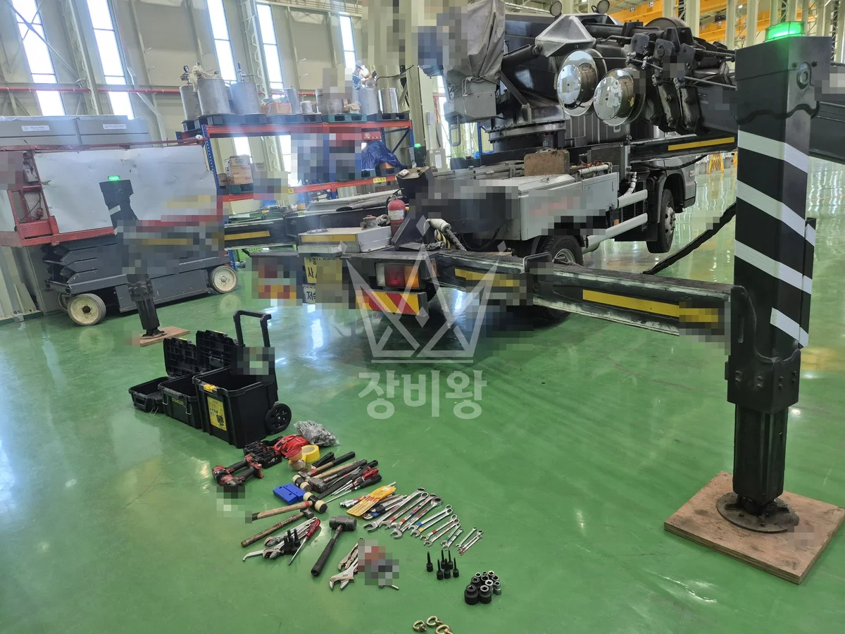충남 스카이차 지붕 공사 작업 현장