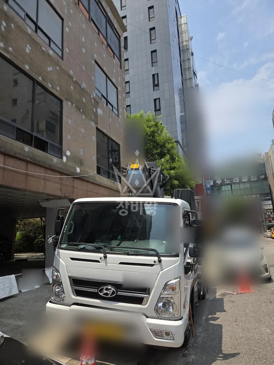 인천 연수구 동춘동 스카이차 외벽 작업 작업 현장