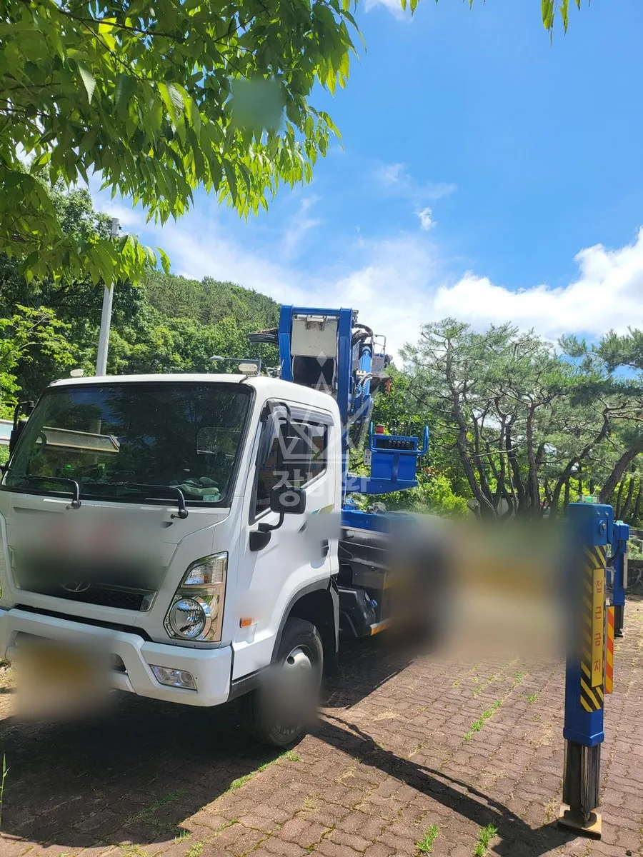 대전 서구 스카이차 간판 작업 현장