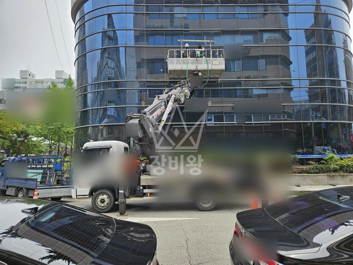 경기 광명시 스카이차 외벽 작업 작업 현장