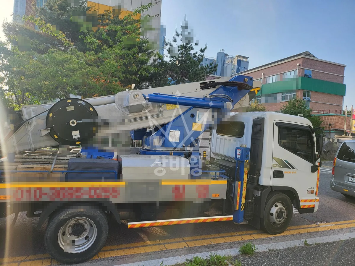 대전 유성구 용계동 스카이차 외벽 작업 작업 현장