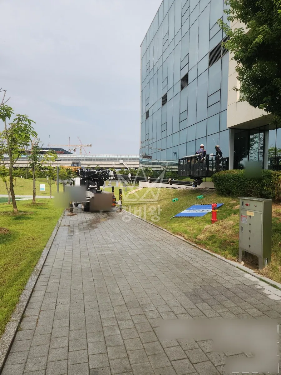 인천 옹진군 백령면 가을리 스카이차 조경 작업 현장