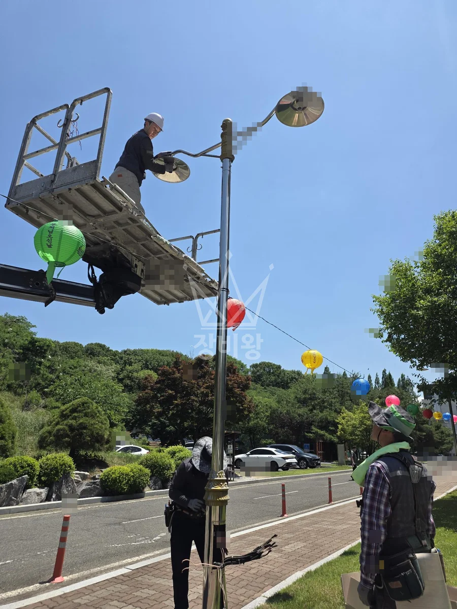 경북 영양군 스카이차 수목 관리 작업 현장