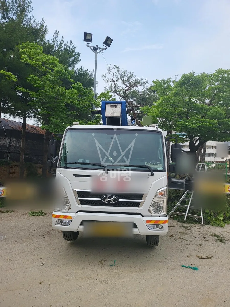 대전 대덕구 장동 스카이차 간판 작업 현장