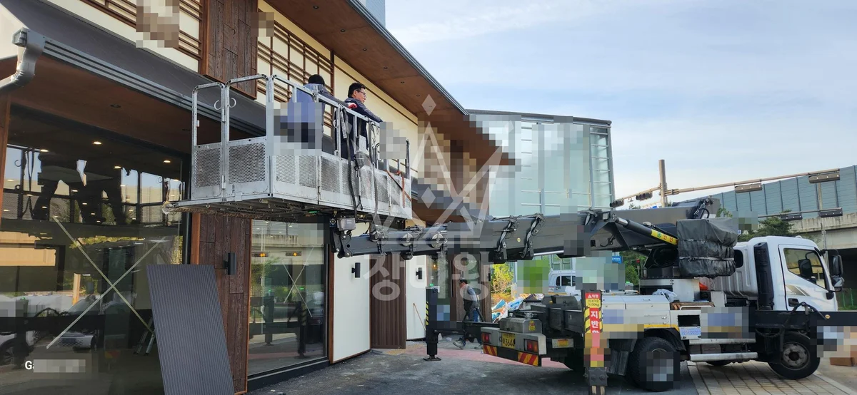 경기 시흥시 산현동 스카이차 CCTV 작업 현장