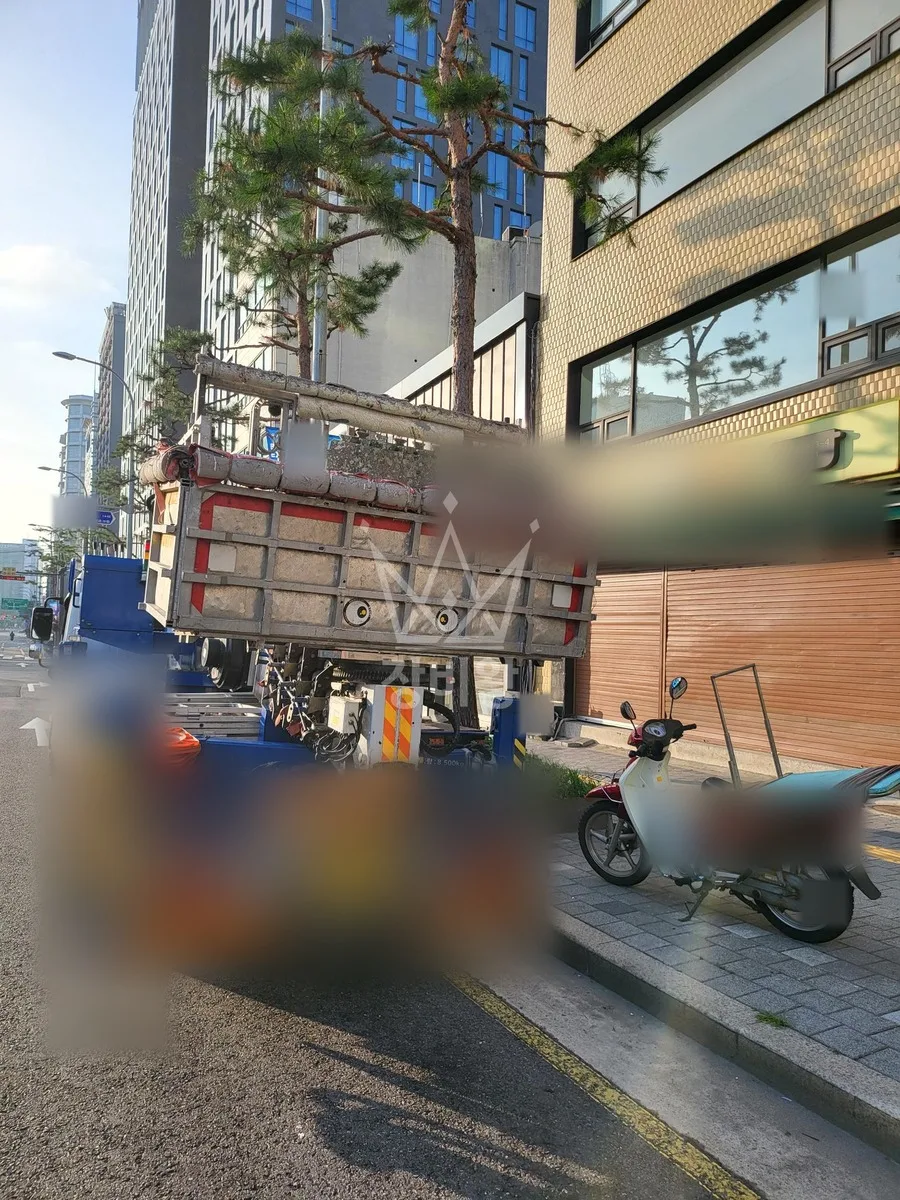서울 중구 장충동2가 스카이차 유리 작업 현장