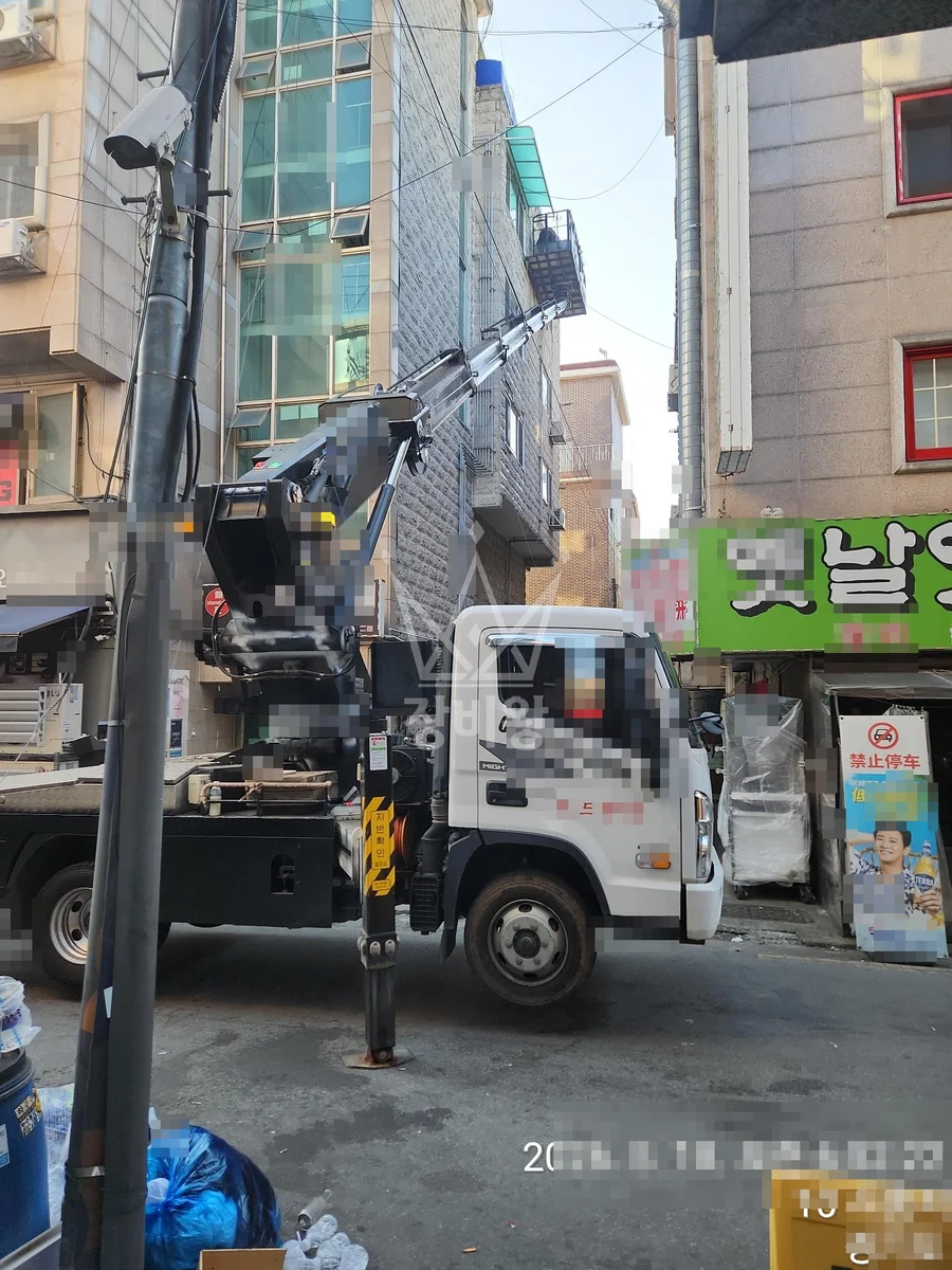 경기 시흥시 배곧동 스카이차 CCTV 작업 현장