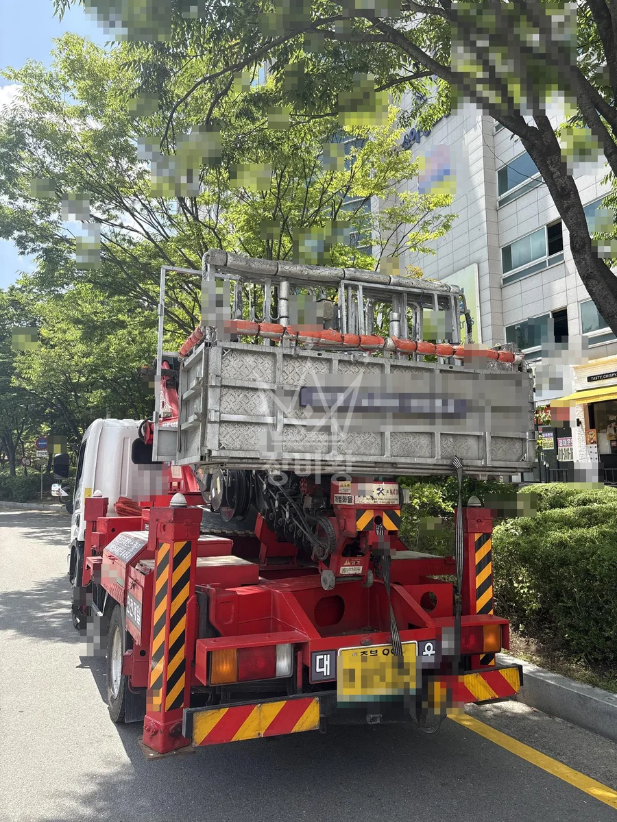 충북 제천시 스카이차 에어컨 작업 현장