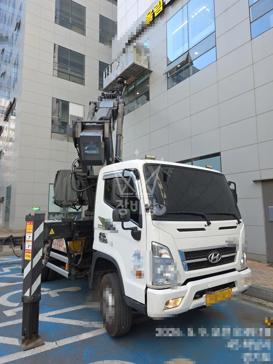 경기 하남시 선동 스카이차 지붕 공사 작업 현장