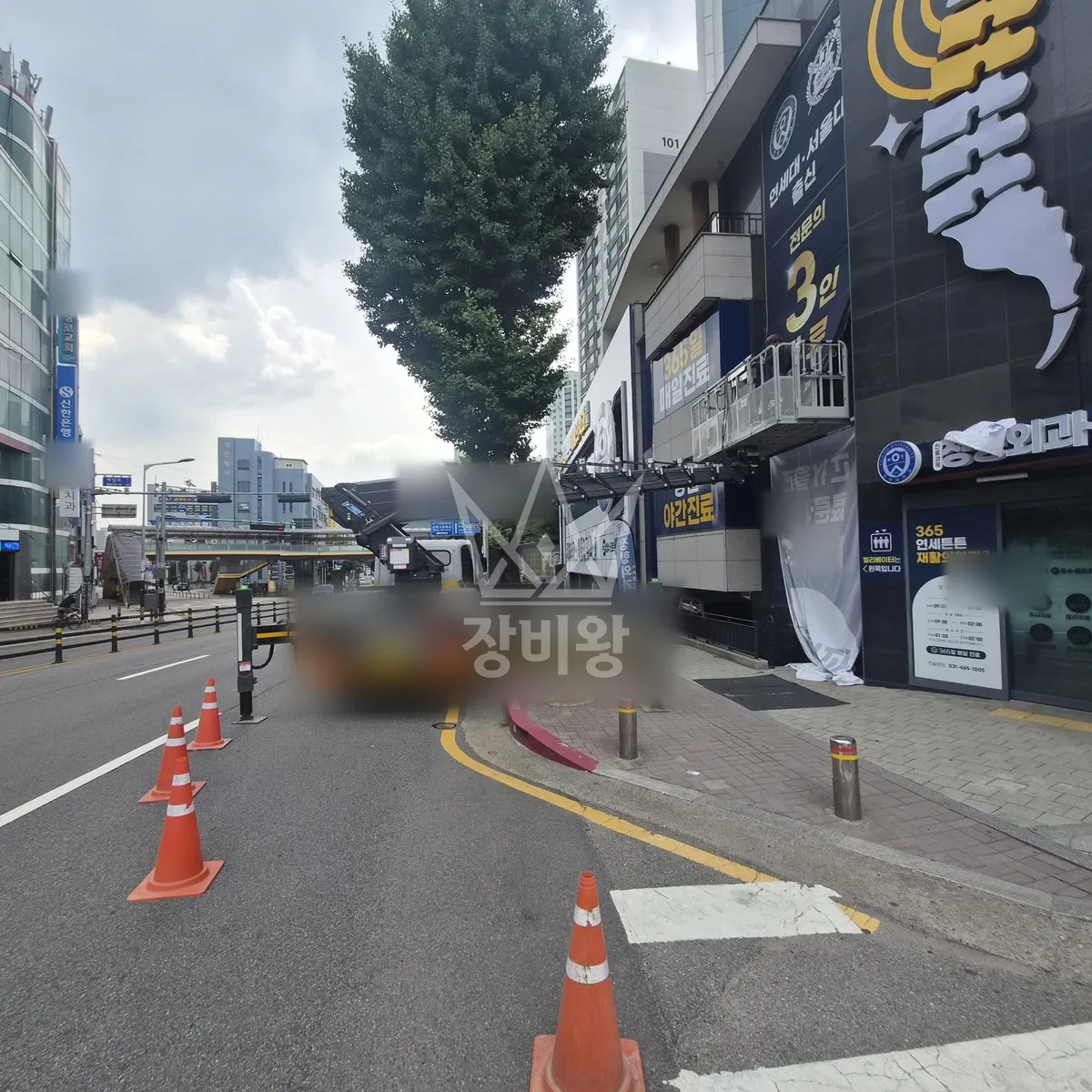 경기 화성시만세구 팔탄면 스카이차 외벽 작업 작업 현장