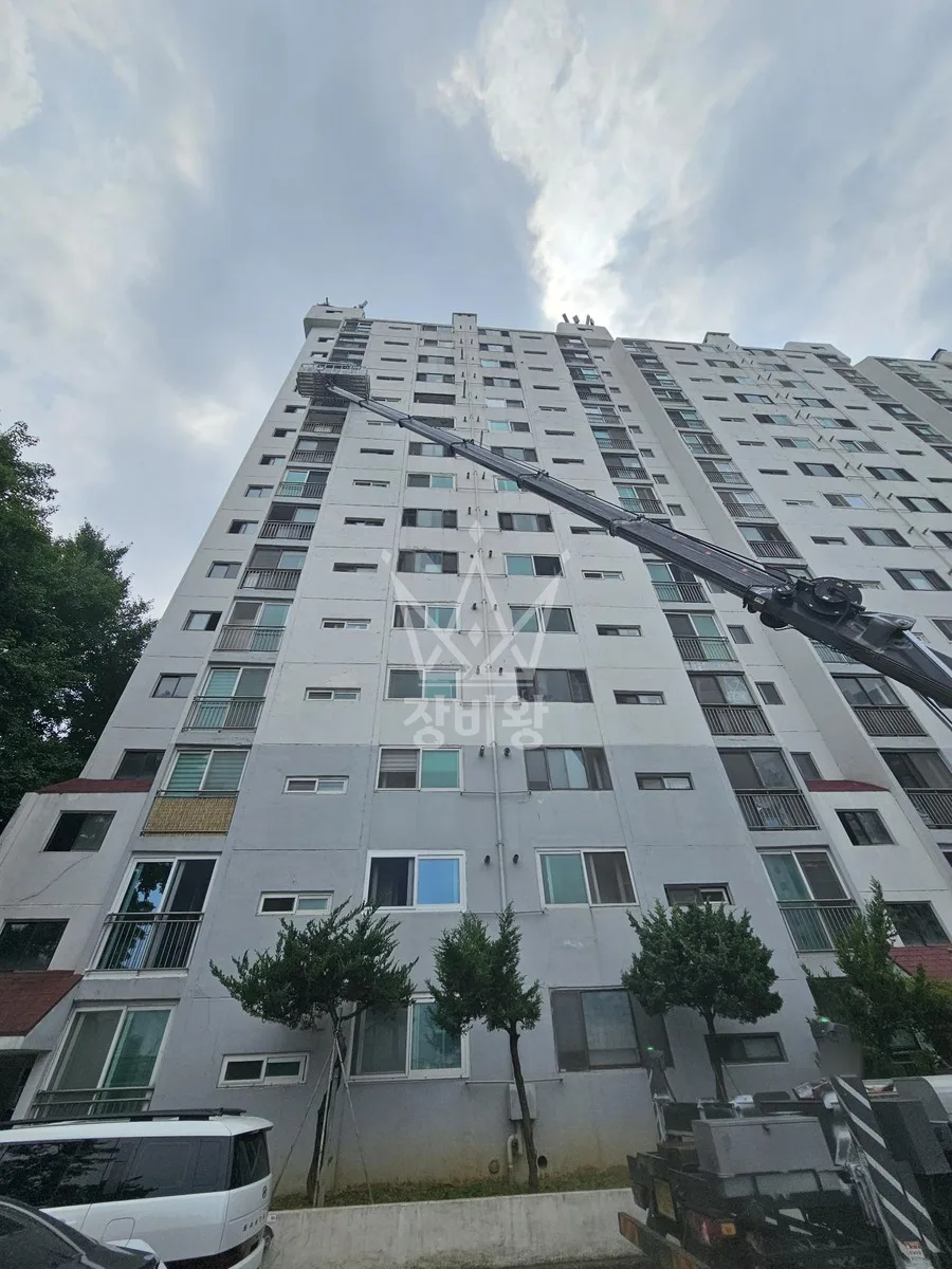 제주 제주시 용강동 스카이차 에어컨 작업 현장
