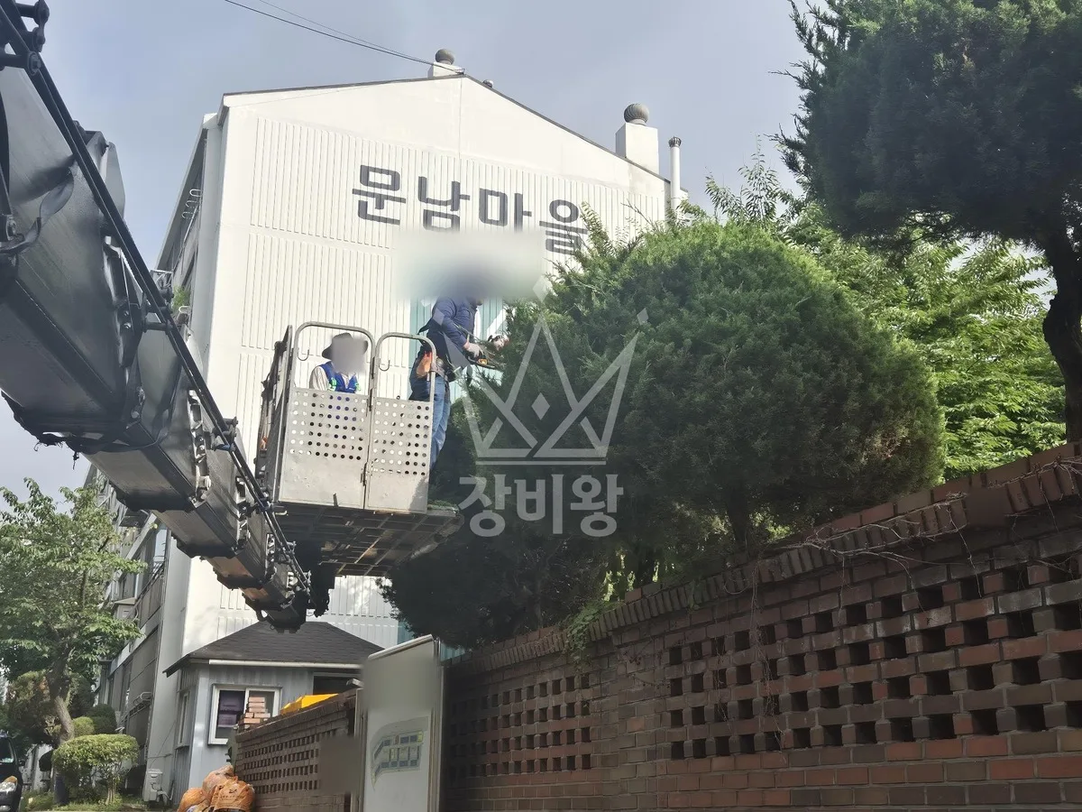 인천 계양구 스카이차 에어컨 작업 현장