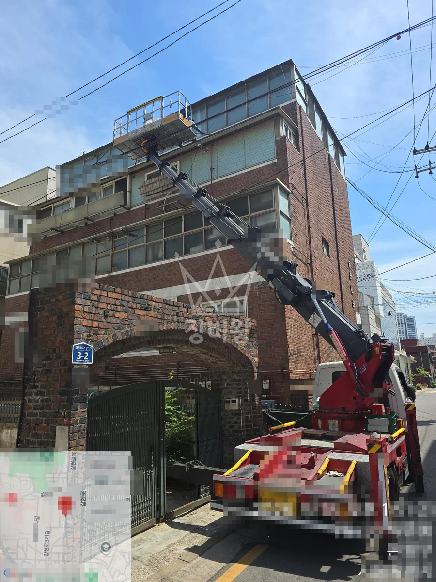 서울 은평구 스카이차 수목 관리 작업 현장